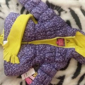 Girls winter jacket with scarf